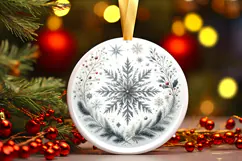Round Christmass Ornament PNG Product Image 1