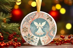 Round Christmas Ornament Sublimation|Clipart Product Image 2