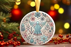 Round Christmas Ornament Sublimation|Clipart Product Image 2