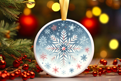Round Christmass Ornament PNG Product Image 1