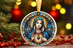 Round Christmas Ornament Sublimation|Clipart Product Image 2