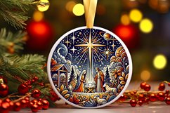 Round Christmas Ornament Sublimation|Clipart Product Image 1