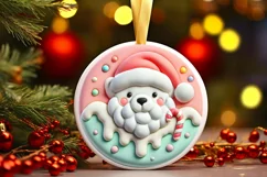 Round Christmas Ornament Sublimation|Clipart Product Image 2