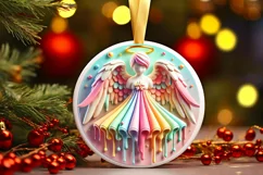 Round Christmas Ornament Sublimation|Clipart Product Image 2