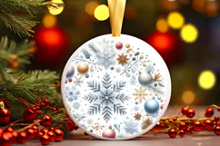 Round Christmass Ornament PNG Product Image 1