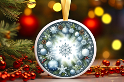 Round Christmass Ornament PNG Product Image 1