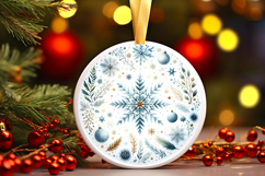 Round Christmass Ornament PNG Product Image 1