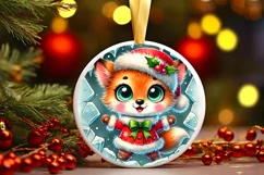 Round Christmas Ornament Sublimation|Clipart Product Image 2