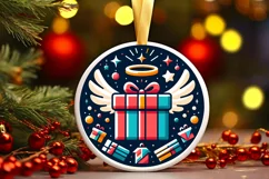 Round Christmas Ornament Sublimation|Clipart Product Image 2