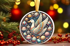 Round Christmas Ornament Sublimation|Clipart Product Image 2