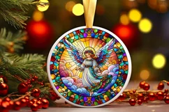 Round Christmas Ornament Sublimation|Clipart Product Image 2