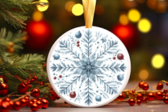 Round Christmass Ornament PNG Product Image 1
