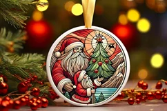Round Christmas Ornament Sublimation|Clipart Product Image 2