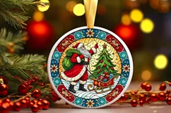Round Christmas Ornament Sublimation|Clipart Product Image 2