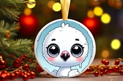 Round Christmas Ornament Sublimation|Clipart Product Image 2