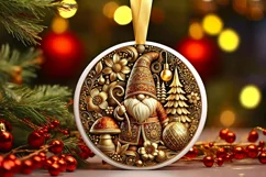 Round Christmas Ornament Sublimation|Clipart Product Image 2