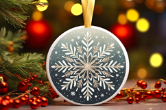 Round Christmass Ornament PNG Product Image 1