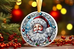 Round Christmas Ornament Sublimation|Clipart Product Image 2