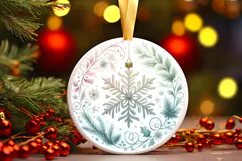 Round Christmass Ornament PNG Product Image 1