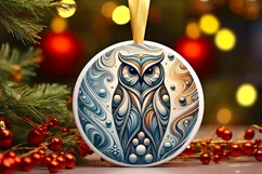 Round Christmas Ornament Sublimation|Clipart Product Image 1