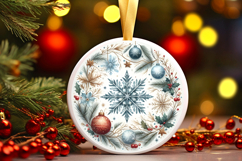 Round Christmass Ornament PNG Product Image 1
