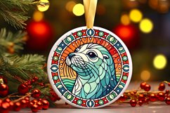 Round Christmas Ornament Sublimation|Clipart Product Image 1