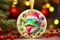 Round Christmas Ornament Sublimation|Clipart Product Image 2