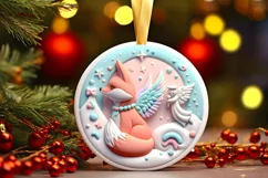 Round Christmas Ornament Sublimation|Clipart Product Image 2