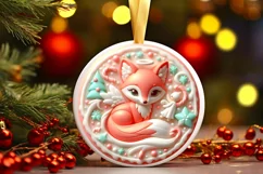Round Christmas Ornament Sublimation|Clipart Product Image 2
