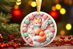 Round Christmas Ornament Sublimation|Clipart Product Image 2