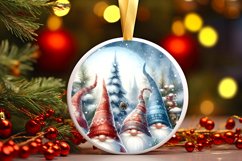 Winter Gnomes Round Ornament Sublimation PNG Product Image 3