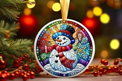 Round Christmas Ornament Sublimation|Clipart Product Image 2