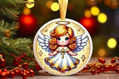 Round Christmas Ornament Sublimation|Clipart Product Image 1