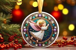 Round Christmas Ornament Sublimation|Clipart Product Image 1