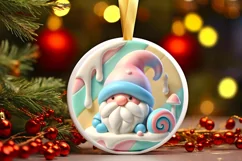 Round Christmas Ornament Sublimation|Clipart Product Image 2