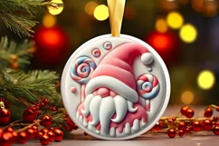 Round Christmas Ornament Sublimation|Clipart Product Image 2