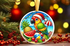 Round Christmas Ornament Sublimation|Clipart Product Image 2