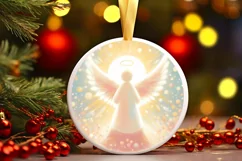Round Christmas Ornament Sublimation|Clipart Product Image 2