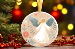 Round Christmas Ornament Sublimation|Clipart Product Image 2