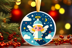 Round Christmass Ornament PNG Product Image 1