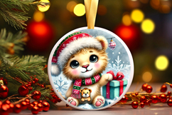 Round Christmass Ornament PNG Product Image 1