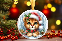 Round Christmass Ornament PNG Product Image 1