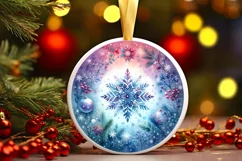 Round Christmas Ornament Sublimation|Clipart Product Image 1