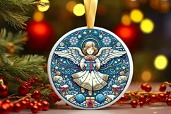Round Christmas Ornament Sublimation|Clipart Product Image 2