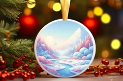 Pastell Molten Candy Winter Scene PNG Product Image 3