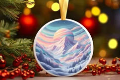 Pastell Molten Candy Winter Scene PNG Product Image 3