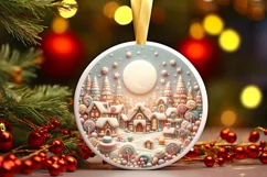 Molten Candy Christmass Scene Sublimation PNG Product Image 1