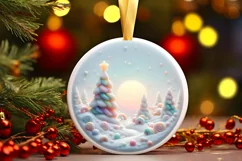 Molten Candy Christmass Scene Sublimation PNG Product Image 1