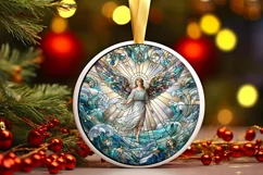 Round Christmas Ornament Sublimation|Clipart Product Image 1