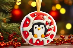 Round Christmas Ornament Sublimation|Clipart Product Image 2